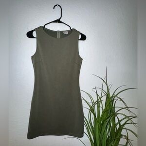 Chic Olive Sleeveless Mini Dress
